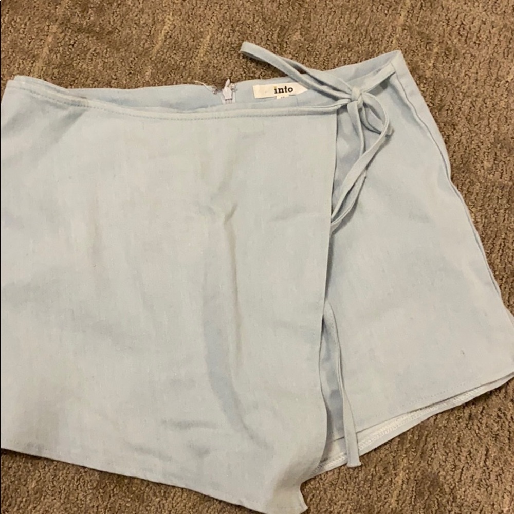 LF denim tie skort